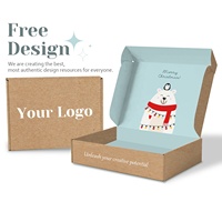 Boîte d'Expédition Ondulée Personnalisée. En Papier Kraft Rose pour Vêtements, avec Logo Personnalisé
