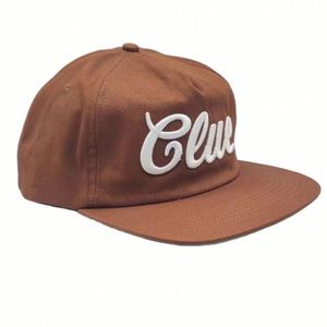 Gorras de 5 Paneles con Visera Ligeramente Curvada, Estilo Desestructurado, de Algodón, con Logotipo Bordado, Gorras de Lona Desestructuradas - Product Image 3