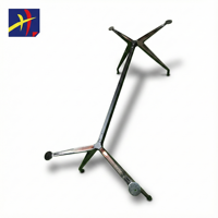 Support de table pliable en aluminium noir à 3 pieds, réglable, pour bureau, design moderne, idéal pour la maison, le bureau, l'appartement, le salon