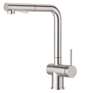 Factory Cheap Price Modern Single Black Deck <b>Mount</b> 304 Stainless Pull Kitchen Sink Faucet Mixer Tap Ceramic Steel Sprayer - Product Image 1