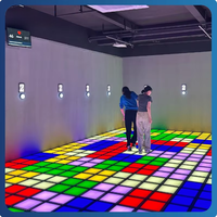 Plancher de danse interactif LED RGB Marslite, indice de protection IP65, 30x30cm, dalles à détection de mouvement, utilisation en extérieur
