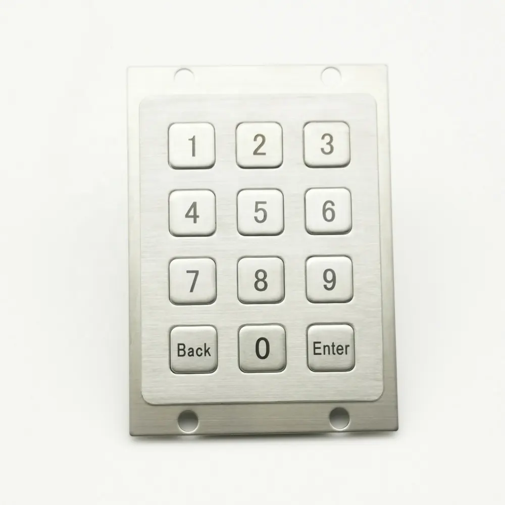 3x4 keys button stainless USB function metal numeric ATM machine keypad