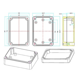 IP65 custodia elettronica per scatola di giunzione con cavo impermeabile piccola custodia in plastica trasparente di alta qualità - Product Image 3