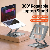 iDock Portable Pliable en Acier Carbone 360 ° Support d'ordinateur portable rotatif en forme de U