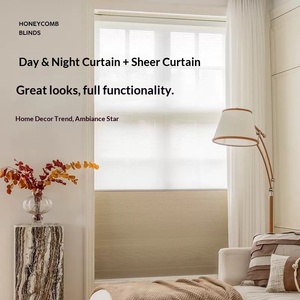 Stores alvéolaires jour-nuit personnalisables, avec option de fixation par perçage ou sans perçage, à commande verticale pour la maison et les bureaux. - Product Image 4