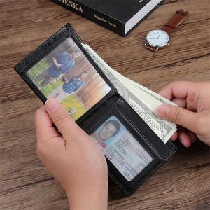 J.M.<span class=keywords><strong>D</strong></span> portefeuille de protection RFID en cuir Ultra-mince, porte-cartes en Fiber de carbone, portefeuille Simple pour hommes, Offre Spéciale - Product Image 5