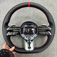 Volant de voiture en cuir pleine fleur dernier cri pour Mercedes Benz W204 W205 W213 W219 W222 A45 E63 Gle Gls Amg Gt C63 E63 S460 C260