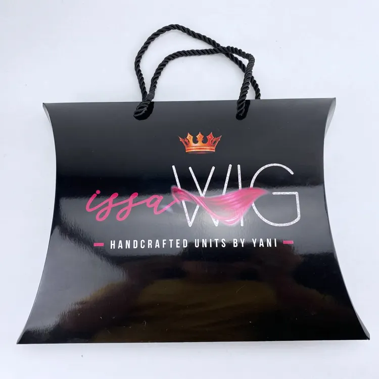 Paper Box Luxury Custom Elegant Weave Wig Bundles Hair Extension Packaging Box Custom Logo