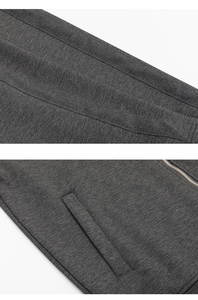 Sweat-shirt épais à épaules tombantes, veste à capuche en coton French Terry, cardigan à col montant, veste décontractée pour homme - Product Image 3