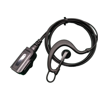 Écouteur-Casque Compatible BinQi TYPE-K Interface 3,5 mm Double Bande avec Micro PTT Filaire pour Talkie-Walkie