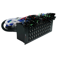 Câbles serpent XLR professionnels ABCCABLS 48 canaux, faible bruit, gaine en PVC avec boîte de scène pour systèmes de microphones et d'enceintes