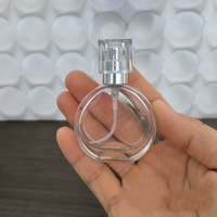 Flacon de parfum en verre à col serti 15 ml transparent, vaporisateur de voyage à fine brume, atomiseur cosmétique pour huile de parfum