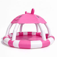 Piscine gonflable rose pour enfants, piscine à eau en PVC pour les fêtes d'été en plein air