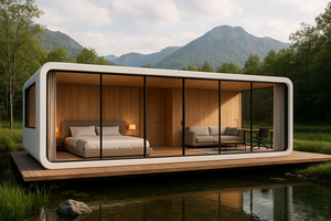 Smart Apple Cabin House panoramique à 360 °-une famille d'accueil mobile préfabriquée pour les centres de villégiature et les campings - Product Image 6