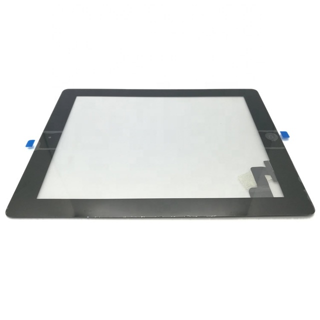 Factory Touch Glass for iPad 2 3 A1376 A1395 A1397 A1396 Touch Glass Digitizer Outer Lens With 3M Sticker Home Button