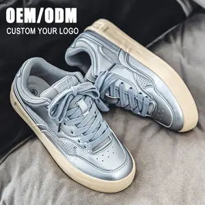 Custom High Quality Original Genuine Leather Factory Wholesale Logo Customization Men's Casual Skateboarding Shoes