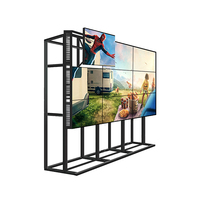 Mur vidéo LCD 3*3 de 55 pouces HD pour studio TV, montage mural horizontal et vertical, lecteur publicitaire LCD, écran TV