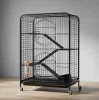 Vente en gros OEM Personnalisé Haute Qualité Métal Pliable Portable Anti-rouille Plateau Amovible Facile à Nettoyer Durable Maison pour Chat Extérieure Cage pour Chat