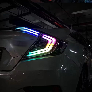 AURON <b>LED</b> Rear Back <b>Light</b> Tail Lamp ABS <b>Red</b> Retrofit Upgrade Daytime Running <b>Light</b> 12V for Honda Civic 2016-2022 RGB <b>Light</b> - Product Image 4