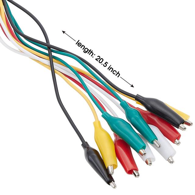 Alligator Clips Electrical DIY Test Leads Alligator Double-ended Crocodile Clips Roach Clip Jumper Wire Battery 12awg Wire