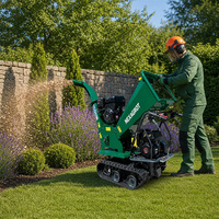 Broyeur de bois à chenilles à essence 15HP GST120, capacité de 120 mm, autopropulsé, avec boîte de vitesses 3F+1R pour les jardins