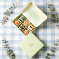 Boîtes en carton pliables et résistantes personnalisées pour bonbons, biscuits et macarons