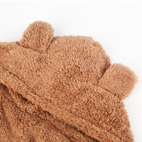 Ensemble écharpe, bonnet et gants d'hiver chauds et épais pour l'extérieur, avec bonnet moelleux à oreilles d'ours mignonnes et effet flou, pour fille