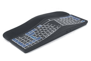 Clavier Bluetooth silencieux rechargeable pleine taille, clavier ergonomique sans fil compact 2,4 G, clavier divisé avec repose-poignets - Product Image 5