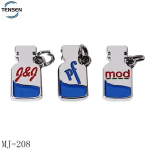 Diseño de flor personalizado Color dorado grabado nombre de la mascota etiquetas de identificación impermeable encantos de Metal para Collar de perro - Product Image 6