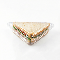 Boîtes individuelles transparentes en plastique avec couvercle pour tranches de gâteau, boîtes triangulaires jetables pour cheesecake, dessert, tranches de tarte