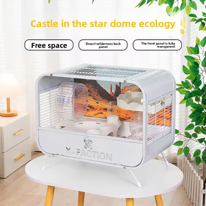 60 Basic <strong>Cage</strong> Button Closure Durable Acrylic Plastic Construction Large Indoor Bear Iron <strong>Hamster</strong> <strong>Cage</strong> Set Small Animals - Product Image 4