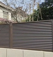 Conception moderne Intimité Aluminium Persienne Clôture de sécurité Sans rouille Revêtement en poudre écologique Style 3D Australie Numéro de modèle