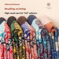 7203 Chaussettes mi-mollet tricotées vintage pour hommes, colorées, chaudes, absorbant la transpiration, pour l'automne et l'hiver