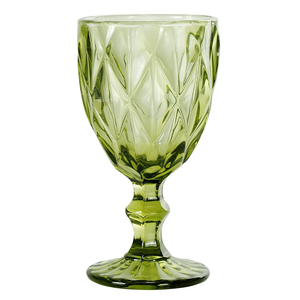 Copas de cristal Vintage con tallo de patrón en relieve personalizado más vendido de Color claro alto para Rusia Krusovice Bonnane Ararat - Product Image 3