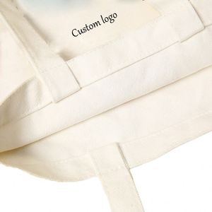 Bolsa de Compras Reutilizable Ecológica de Lona de Algodón con Estampado de Letras y Cierre de Hombro - Product Image 2