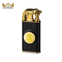 Briquet Torche Dragon Unique Double Flamme Rechargeable avec Tête Rotative