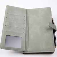 Carnet mignon à couverture rigide en cuir PU, agenda, organisateur de bureau, format A5, logo personnalisé, carnet à sublimation avec porte-cartes