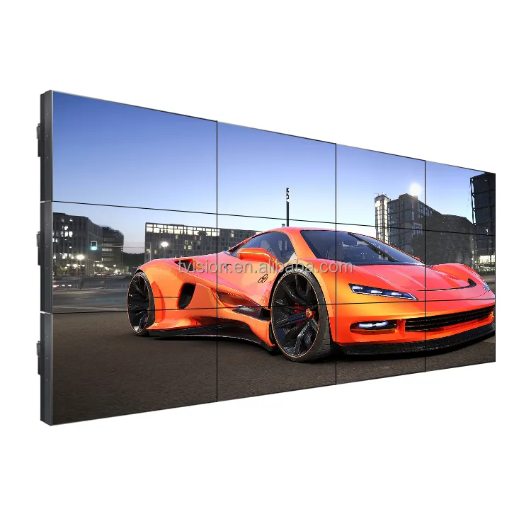 Cornice Ultra sottile senza cuciture DID Technology pannello di visualizzazione con giunzione libera da pavimento Video Wall LCD da 55 pollici con staffa