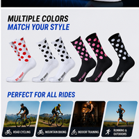 Chaussettes de compression de cyclisme professionnelles unisexes, respirantes et très élastiques pour le printemps, l'été, le vélo de route et le VTT