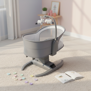 Silla Mecedora Eléctrica para Bebé Mastela, <span class=keywords><strong>de</strong></span> Metal y Plástico, <span class=keywords><strong>Cuna</strong></span> Inteligente para Recién Nacidos, Capacidad <span class=keywords><strong>de</strong></span> Carga <span class=keywords><strong>de</strong></span> 12 kg/18 kg, 0-3 Meses - Product Image 2