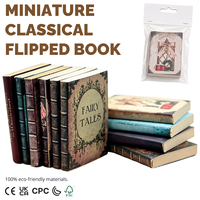 Миниатюрная винтажная книга для кукольного домика, реалистичная книга с откидными страницами, антикварная книга для декора гостиной, спальни, книжной полки, мини-реквизит, модель, украшение