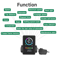 Odómetro Eléctrico de 24V 36V 48V 60V, Pantalla LCD para Bicicleta Eléctrica, Pantalla Izquierda M7C-2, Ordenador de Ciclismo Colorido para Bicicleta de Montaña y Carretera