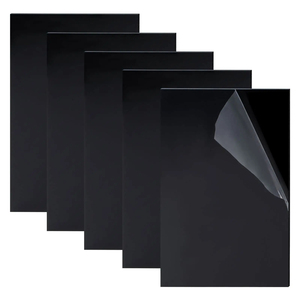 Plaque acrylique PMMA noire brillante sur mesure de 3 mm, panneau plastique acrylique extérieur, découpe <span class=keywords><strong>laser</strong></span>, emballé en 6 mm, 1 mm, 5 mm, 50 mm - Product Image 1