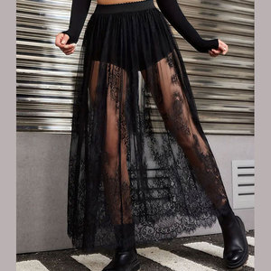Nouvelle collection été de vêtements pour femmes : Jupe longue gothique en dentelle transparente, style sombre, tendance - Product Image 4
