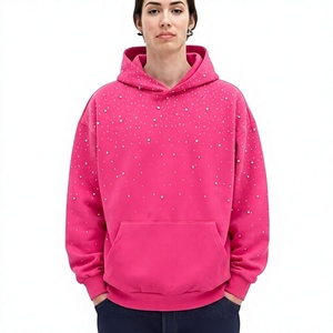 เสื้อฮู้ดผู้ชายสีชมพู ผ้าฟลีซ ทรงปกติ ออกแบบโลโก้ด้านหน้าได้ตามต้องการ ผ้าฝ้าย 100% แห้งเร็ว ระบายอากาศดี สวมใส่สบาย - Product Image 1