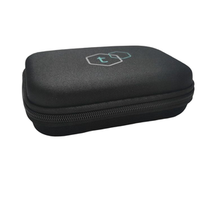 Iso Bsci Print Black Zipper Waterproof Ltgem Eva Hard <strong>Earphone</strong> airpod case <strong>Bag</strong> 150x95x40mm with Custom logo - Product Image 5