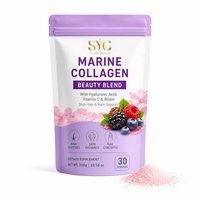 Collagène marin OEM ODM, acide hyaluronique, vitamine C, biotine en poudre 300g, étiquette privée, prix d'usine, vente en gros