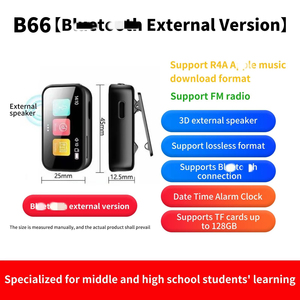 Écran couleur pour lecteur MP3 mini 5.3 avec clip dorsal, haut-parleur externe 3D, Bluetooth 5.3, design clip dorsal, lecteur MP3 - Product Image 5