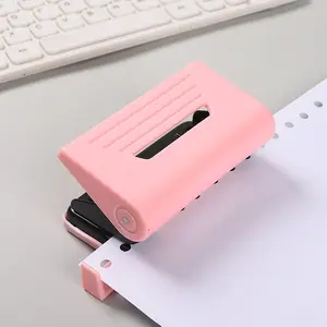 Material de escritório Mini Macaron Manual Hole Punch Machine Boa Qualidade Solta Folha Papel Hole Punch