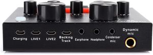 V8 USB BT 5,0 Tarjeta de sonido de audio USB Auriculares externos Micrófono Webcast Transmisión en vivo Tarjeta de sonido V8 Tarjeta de sonido - Product Image 3